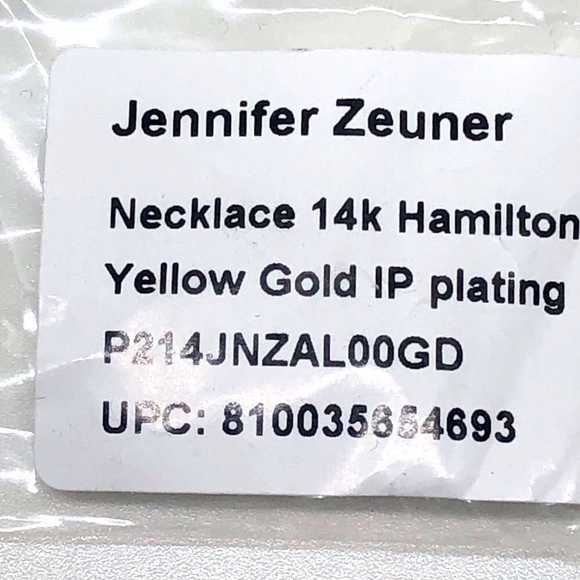 Jennifer Zeuner Gold Herringbone Necklace 14”-16” - Picture 11 of 12